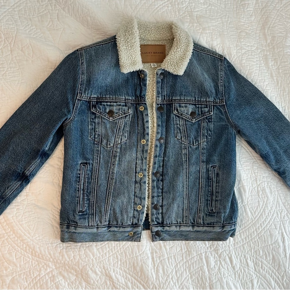 Lucky Brand Sherpa Lined Denim Jacket